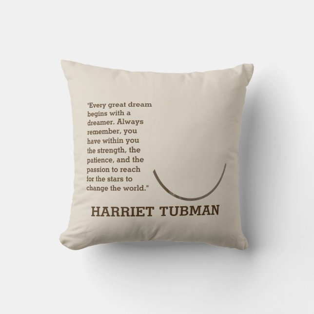 Coussin Mois de l'histoire noire Inspirational HARRIET TUB (Recto)