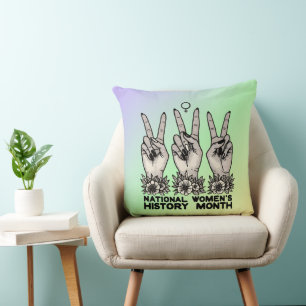 Coussin Mois national de l'histoire des femmes Féministes