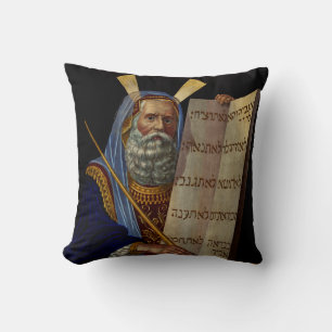 Coussin Moïse et les Tables de la Loi Art