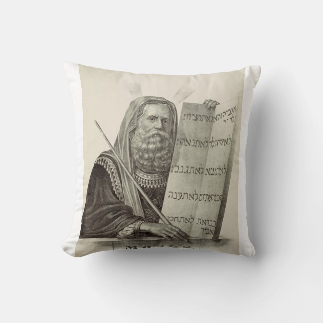 Coussin Moïse prophète avec les Tables de la Loi (Recto)