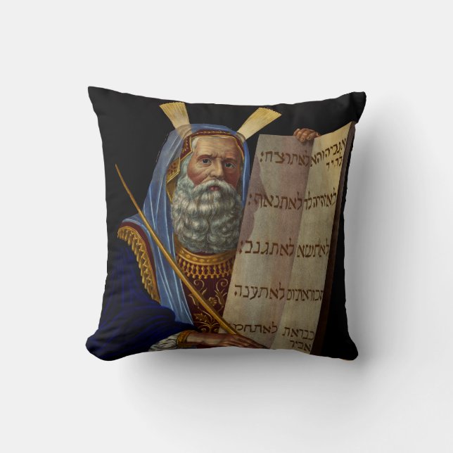 Coussin Moïse prophète avec les Tables de la Loi  (Recto)