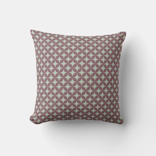 Coussin MOJO bleu et prune (Recto)