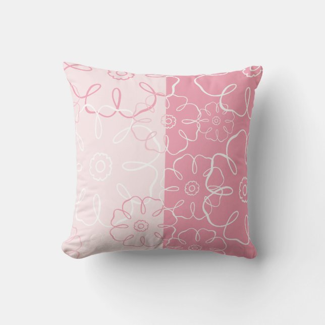 Coussin MOJO Floral rose américain (Recto)
