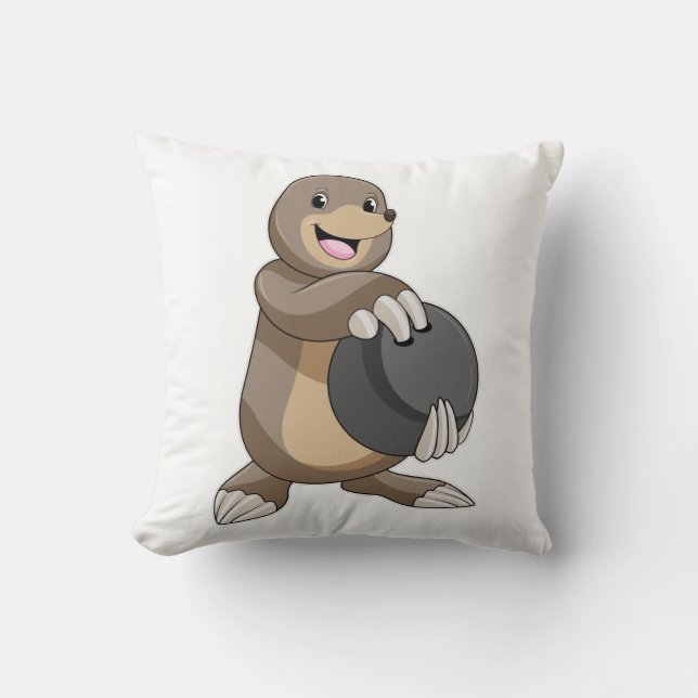 Coussin Mole à Bowling avec Bowling balle (Recto)