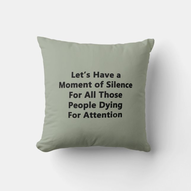 Coussin Moment de silence (Recto)