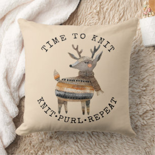 Coussin Moment de tricoter