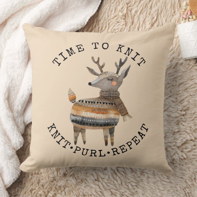 Coussin Moment de tricoter  (Couverture)