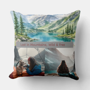 Coussin Moments de Bliss Montagnard Fille Esthétique Photo