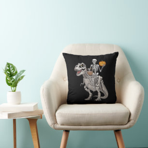 Coussin Momie de squelette à cheval Dinosaure T rex Hallow