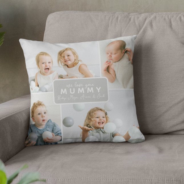 Coussin Momie Moderne 4 Photo Grise (Créateur téléchargé)