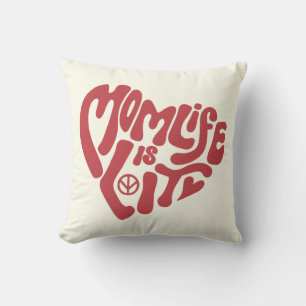 Coussin Momlife Is Lit Funky Motherhood Mère Maman Fête de