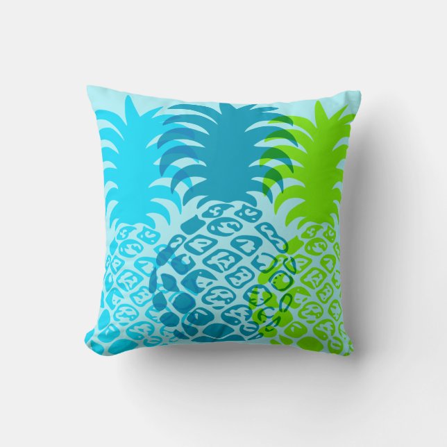 Coussin Momona ananas Hawaiian Tropical Reversible (Recto)