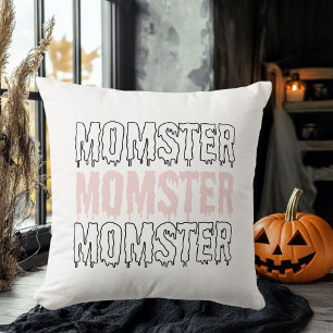 Coussin Momster Pink Halloween mignonne et Éffrayante