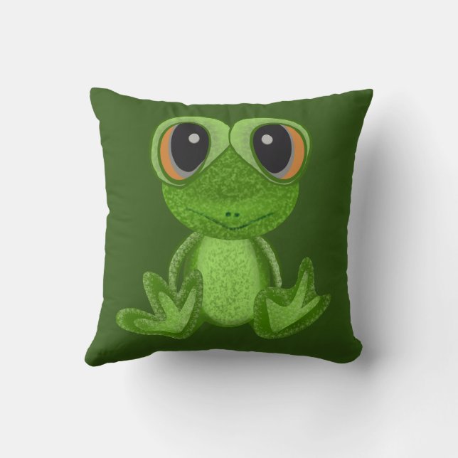 Coussin Mon ami la grenouille verte (Verso)