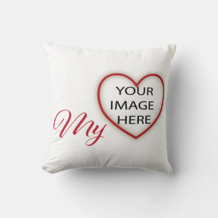 Coussin Mon amour avec votre image de cœur
