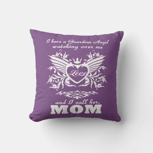 Coussin Mon ange gardien, ma MAMAN (Recto)