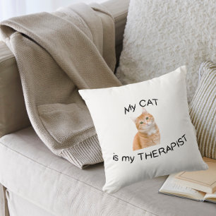 Coussin Mon chat est mon thérapeute
