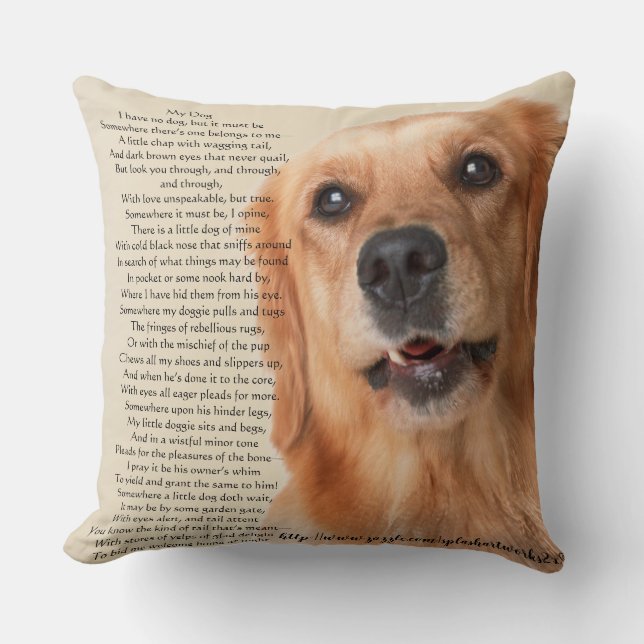 Coussin "Mon chien" (Recto)