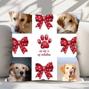 Coussin Mon chien est mes valentines Bow 4 photos