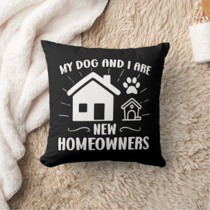 Coussin Mon chien et moi sommes propriétaires de nouvelles