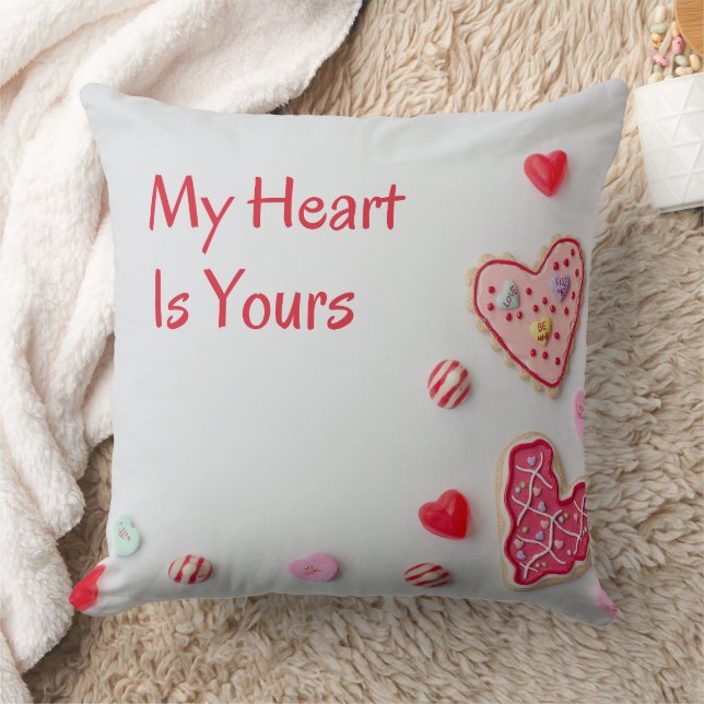Coussin Mon cœur est à toi design de la Saint-Valentin mig (Couverture)