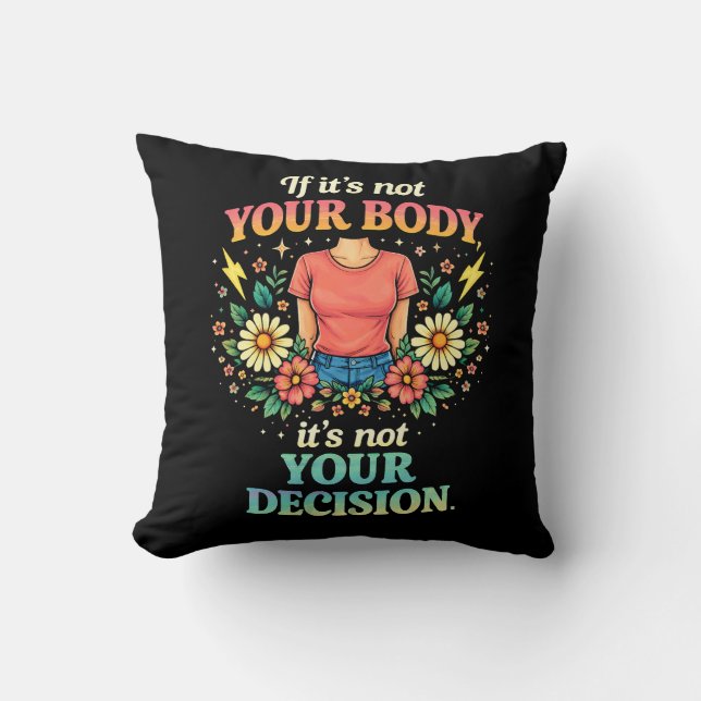 Coussin Mon Corps, Mon Choix (Recto)