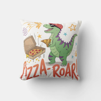 Coussin Mon dinasour mange pizza pour moi
