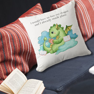 Coussin Mon dragon et moi avons fait des plans