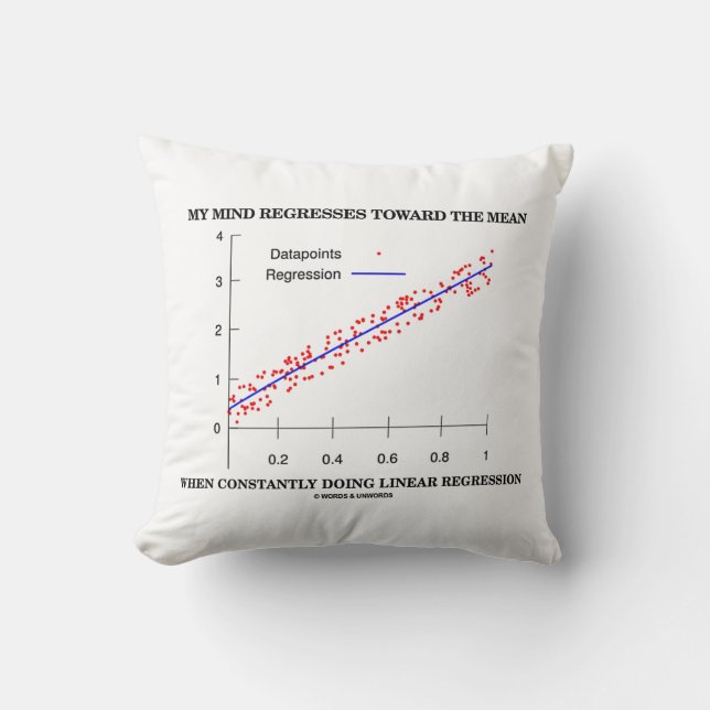 Coussin Mon Esprit Regresse Vers Une Régression Linéaire M (Recto)