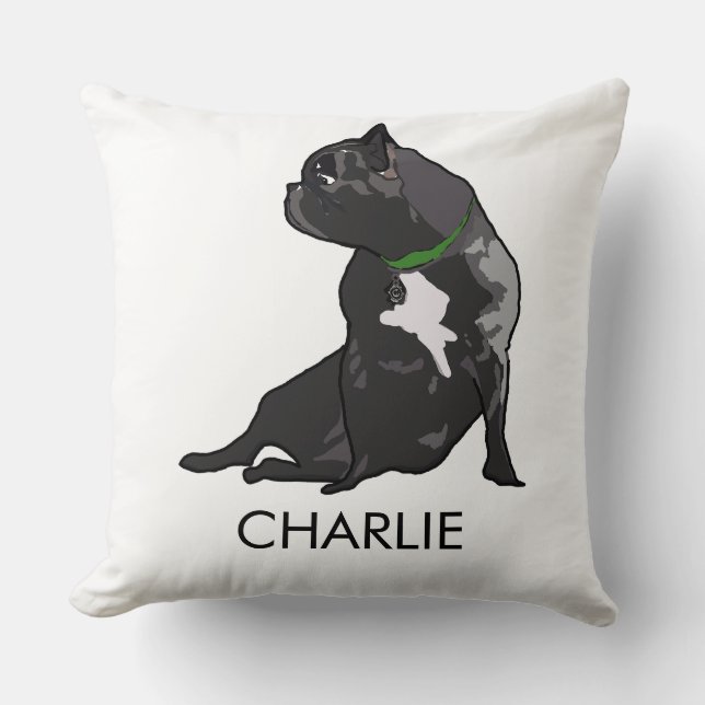 Coussin Mon meilleur ami, bulldog français (Recto)