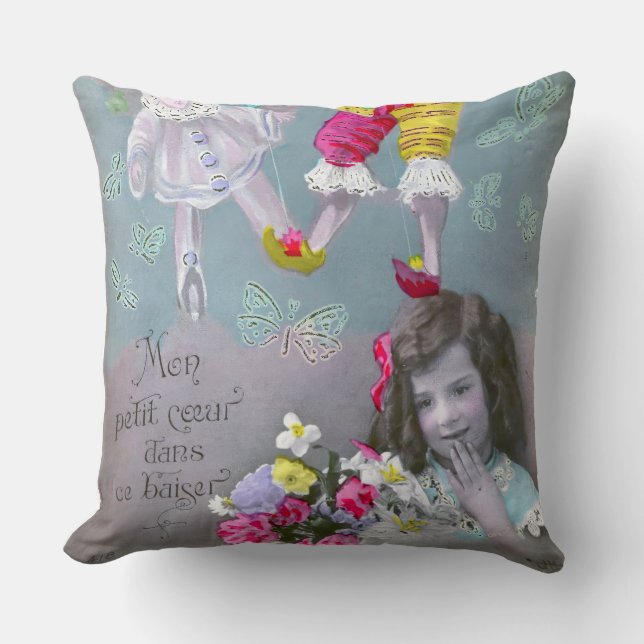 Coussin Mon petit cœur dans ce baiser 2 (Recto)