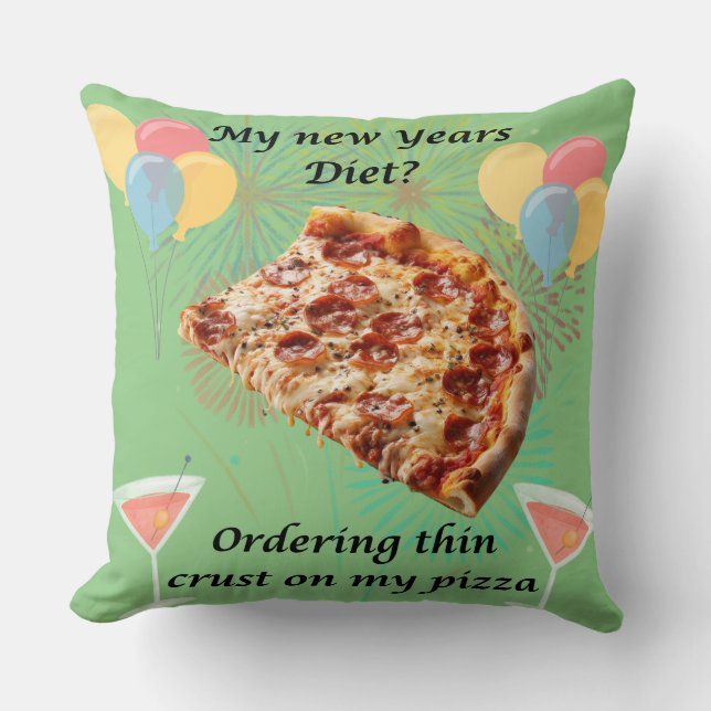 Coussin Mon régime des nouvelles années ? (Recto)
