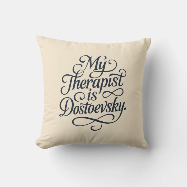 Coussin Mon thérapeute est Fyodor Dostoevsky Mug (Recto)