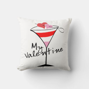 Coussin Mon Valentine Heart Martini Design