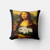 Mona Lisa Avec Bouquet De Roses Blanches