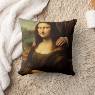 Coussin Mona Lisa avec un compagnon masculin