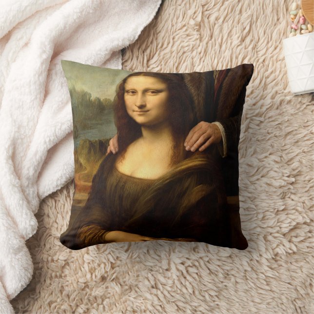 Coussin Mona Lisa avec un compagnon masculin (Couverture)