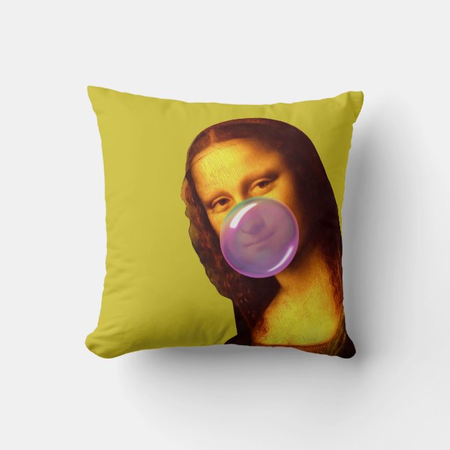 Coussin Mona Lisa Chauffage gomme Bulle (Recto)