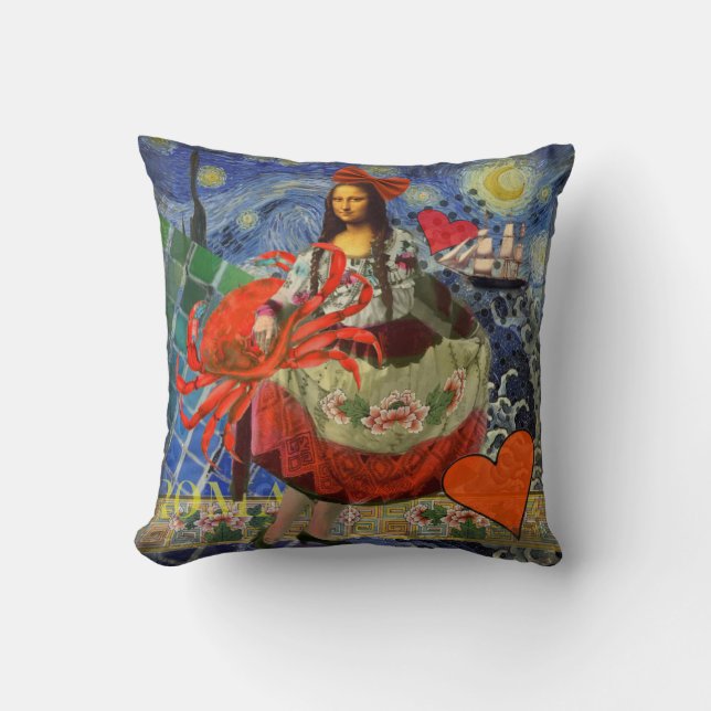 Coussin Mona Lisa Fun Zodiac Whimsical (Recto)