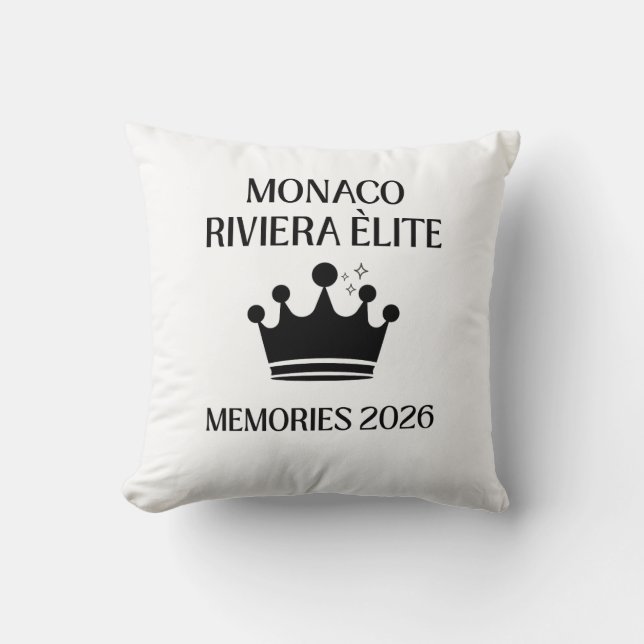 Coussin Monaco Riviera Elite Souvenirs 2026 Cabine de Yach (Recto)