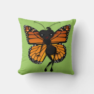 COUSSIN MONARCH CUTE CARRÉ DE DAME BOTTERFLY JETER PILLOTE