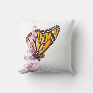 Coussin Monarque perché sur la lavande