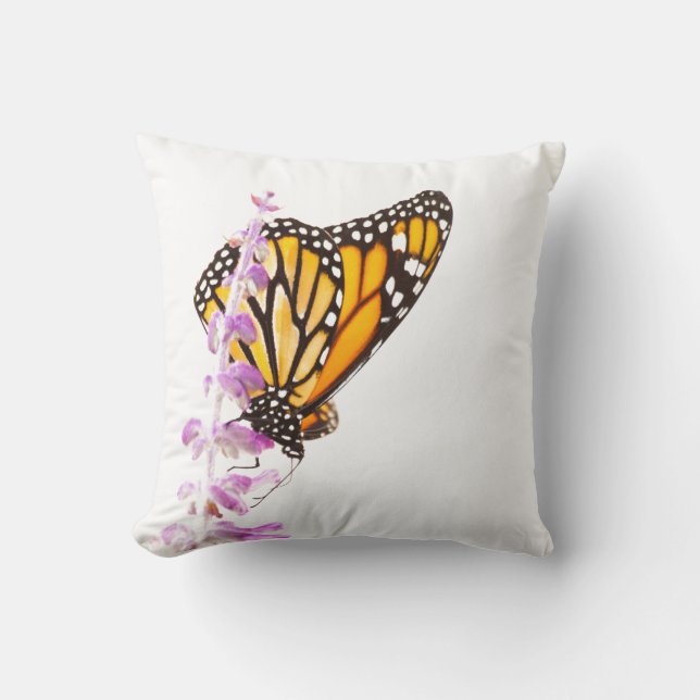 Coussin Monarque perché sur la lavande (Recto)