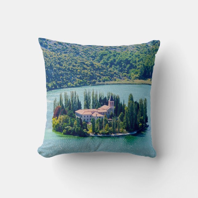 Coussin Monastère de Visovac à Krka NP - Croatie (Recto)