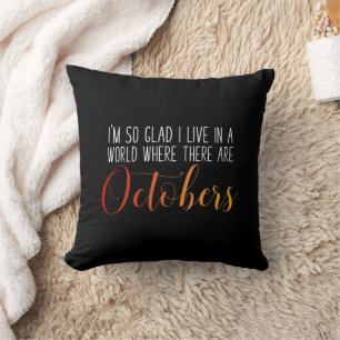 Coussin Monde avec octobre