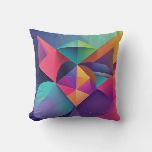 Coussin monde de la géométrie colorée