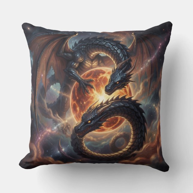 Coussin Monde des dragons – Le Royaume de feu et de magie´ (Recto)
