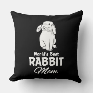 Coussin Monde meilleur lapin maman lapin mère lapin