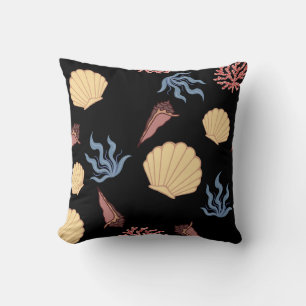 Coussin Monde sous-marin sans soudure motif en vintage. an