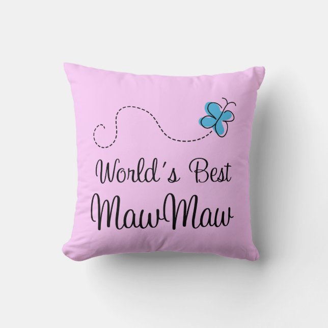 Coussin Mondes meilleur MawMaw (Recto)